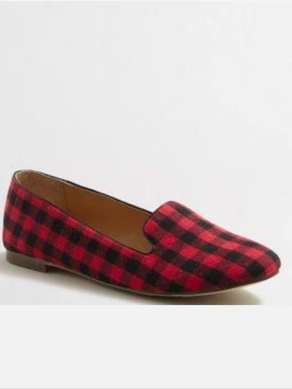 J. Crew Buffalo Check Plaid Ballet Flats, Size 6